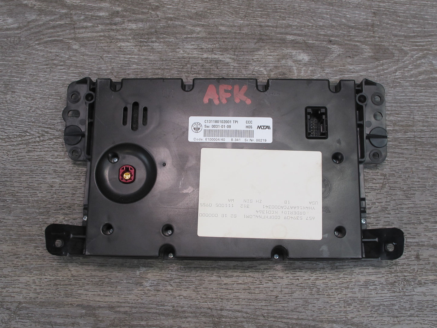 11-12 Fisker Karma Dash Information Multimedia Screen Display Monitor Unit OEM