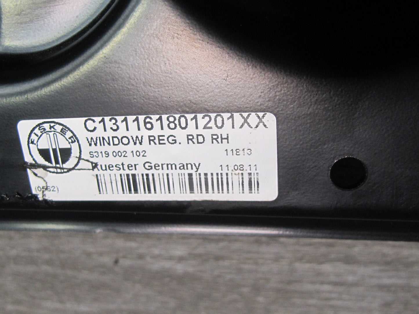 11-12 Fisker Karma Rear Right Door Glass Window Regulator w Motor OEM