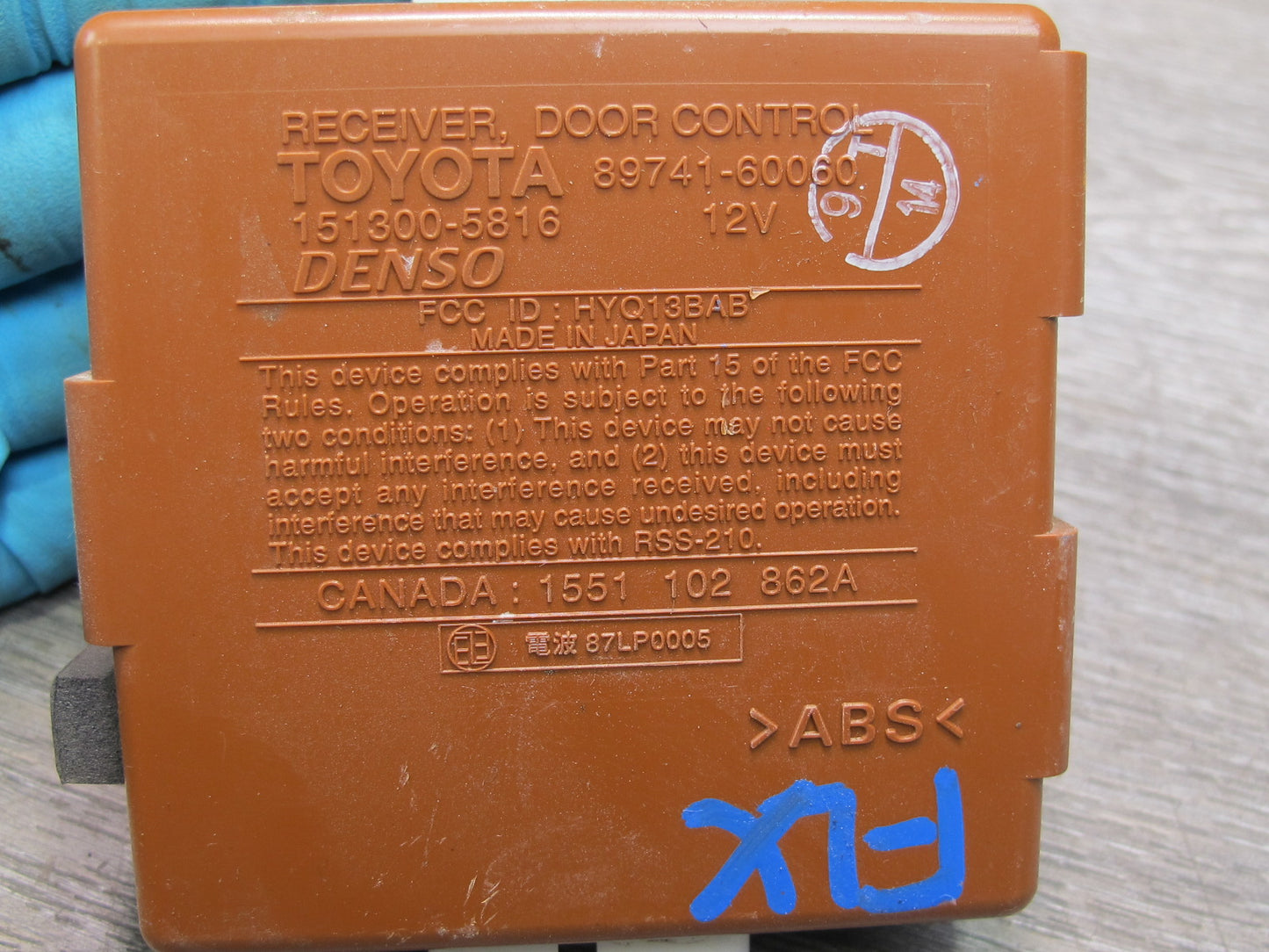 1998-1999 Lexus J100 LX470 AWD Door Receiver Control Module Unit 89741-60060