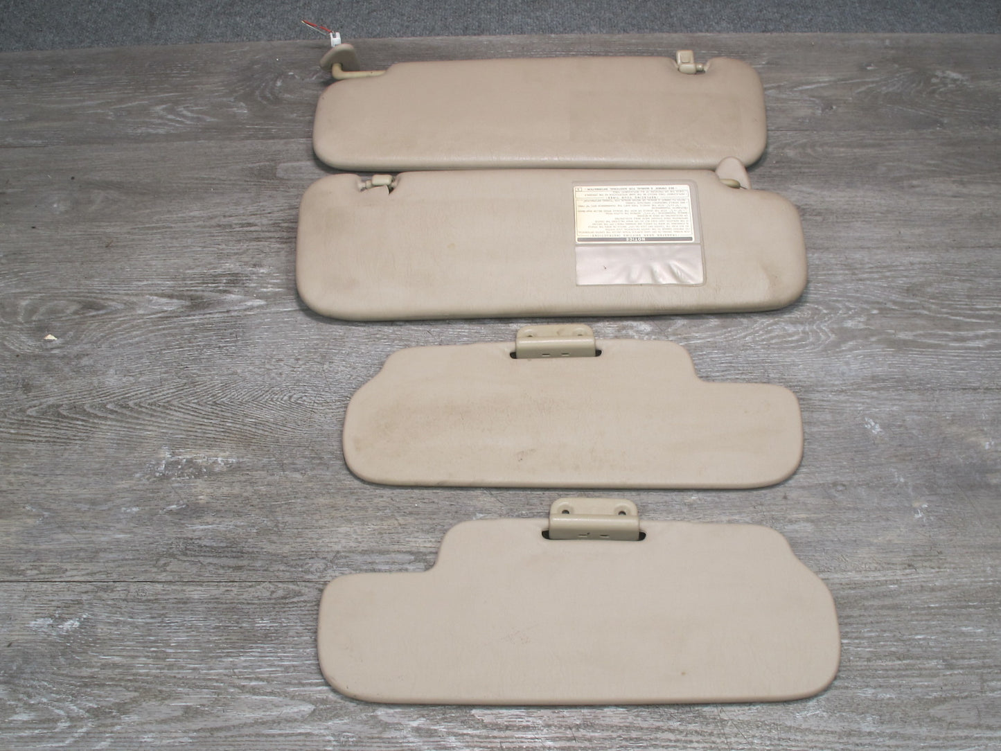 1998-2002 Lexus J100 LX470 Primary & Secondary Front Sun Visor Set of 4