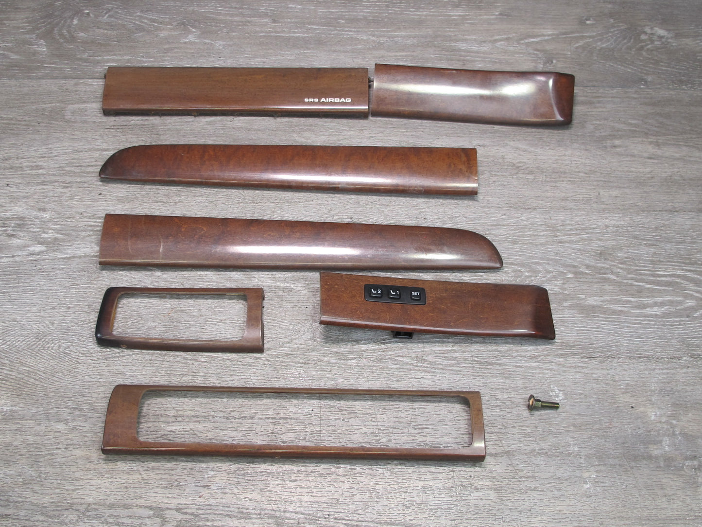 95-96 Lexus JZZ31L SC400 SC300 Set of 7 Interior Dash Door Wood Trim Cover OEM