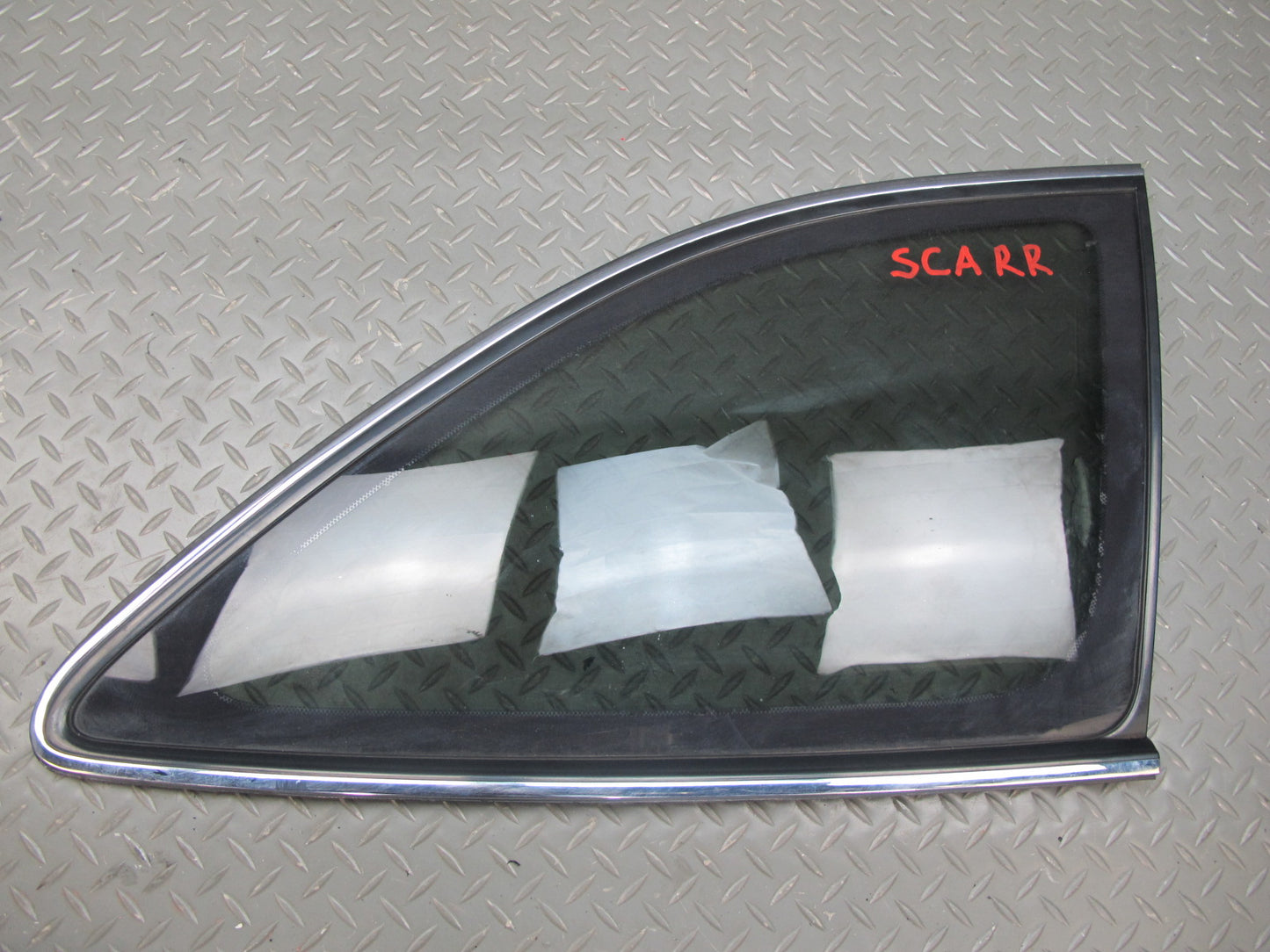 92-96 Lexus JZZ31L SC400 SC300 Rear Right Quarter Glass Window w Molding OEM
