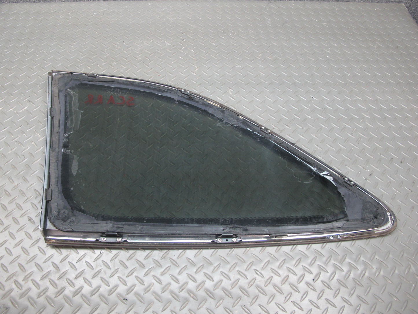 92-96 Lexus JZZ31L SC400 SC300 Rear Right Quarter Glass Window w Molding OEM