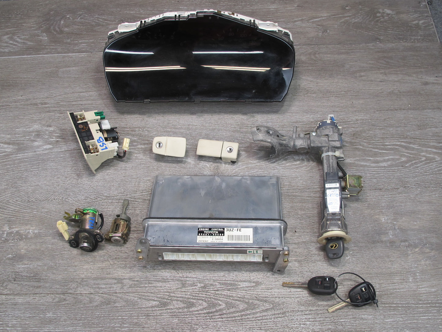 2003 Lexus UCF30L LS430 Engine ECU ECM Ignition Speedometer Lock KEY Set OEM