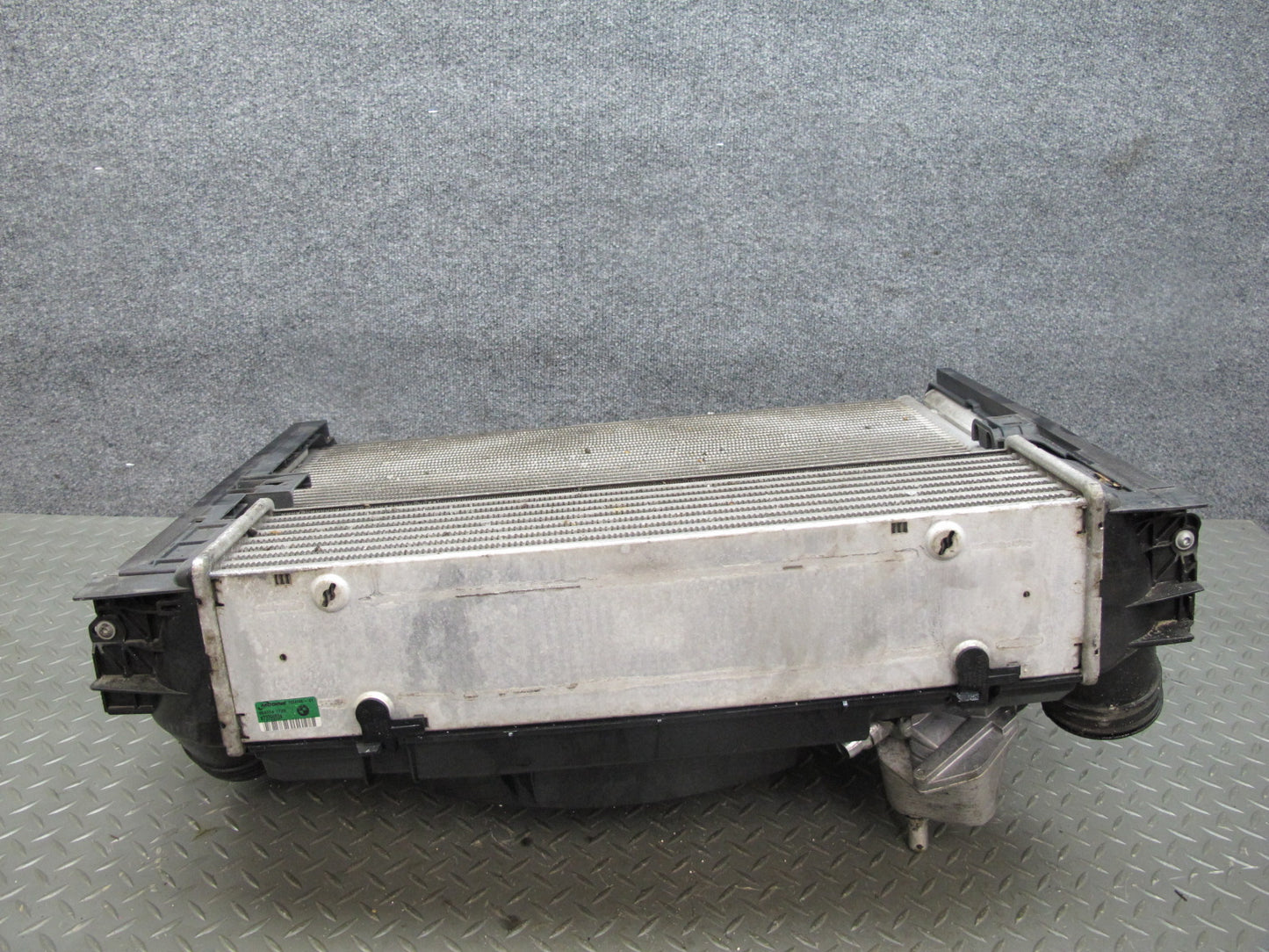 12-16 BMW E89 Z4 28i N20 Engine Radiator Condenser Oil Cooler Fan Shroud OEM