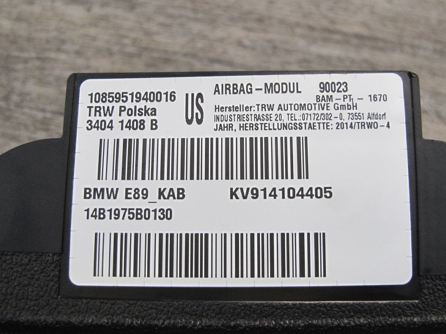 09-16 BMW Z4 E89 ROADSTER FRONT RIGHT PASSENGER SIDE UNDER DASH KNEE SRS AIRBAG OEM