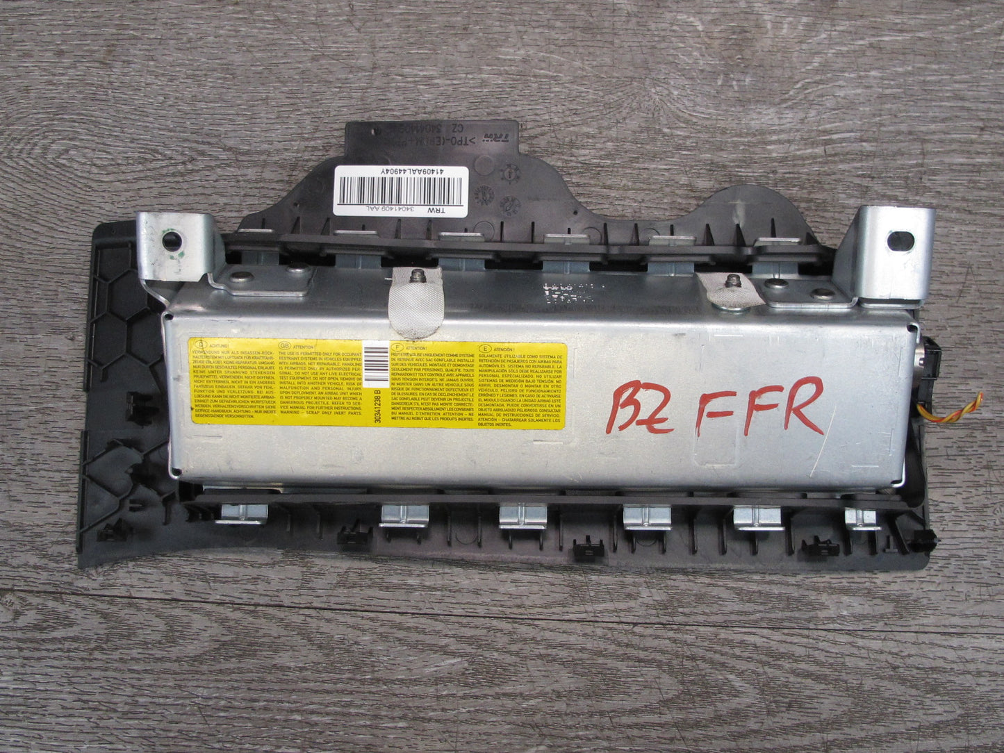 09-16 BMW Z4 E89 ROADSTER FRONT RIGHT PASSENGER SIDE UNDER DASH KNEE SRS AIRBAG OEM