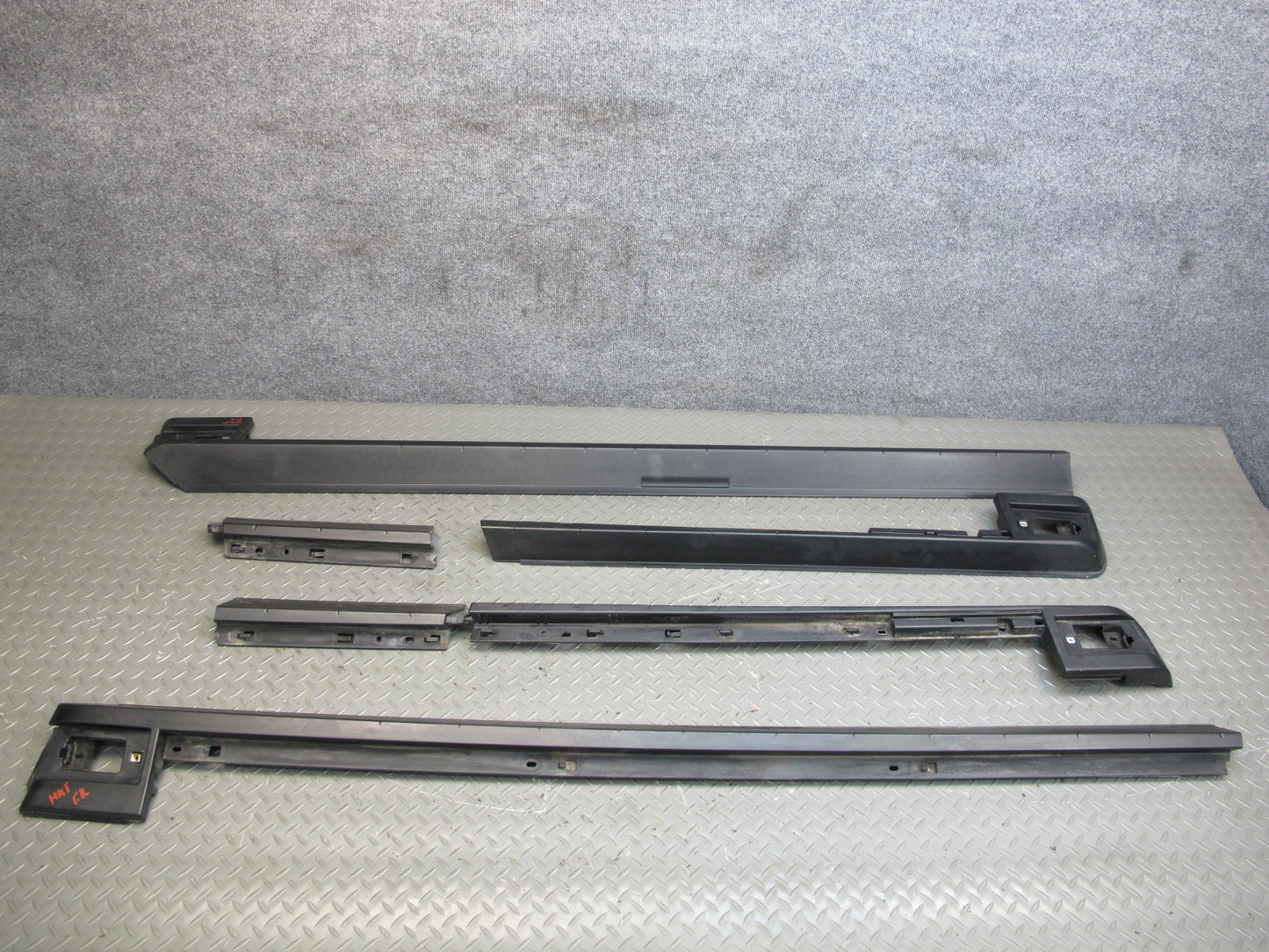 03-09 Hummer H2 Front Rear Right & Left Side Roof Rack Rail Cover Molding Set