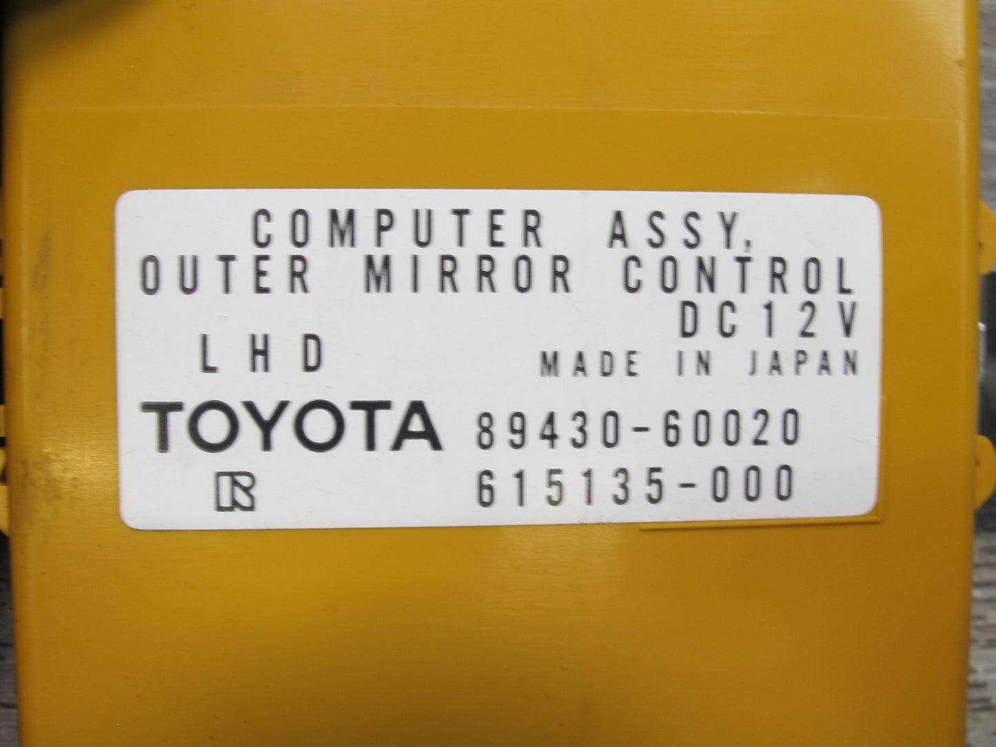 1998-2002 Lexus J100 LX470 Power Mirror Memory Control Module Unit 89430-60020