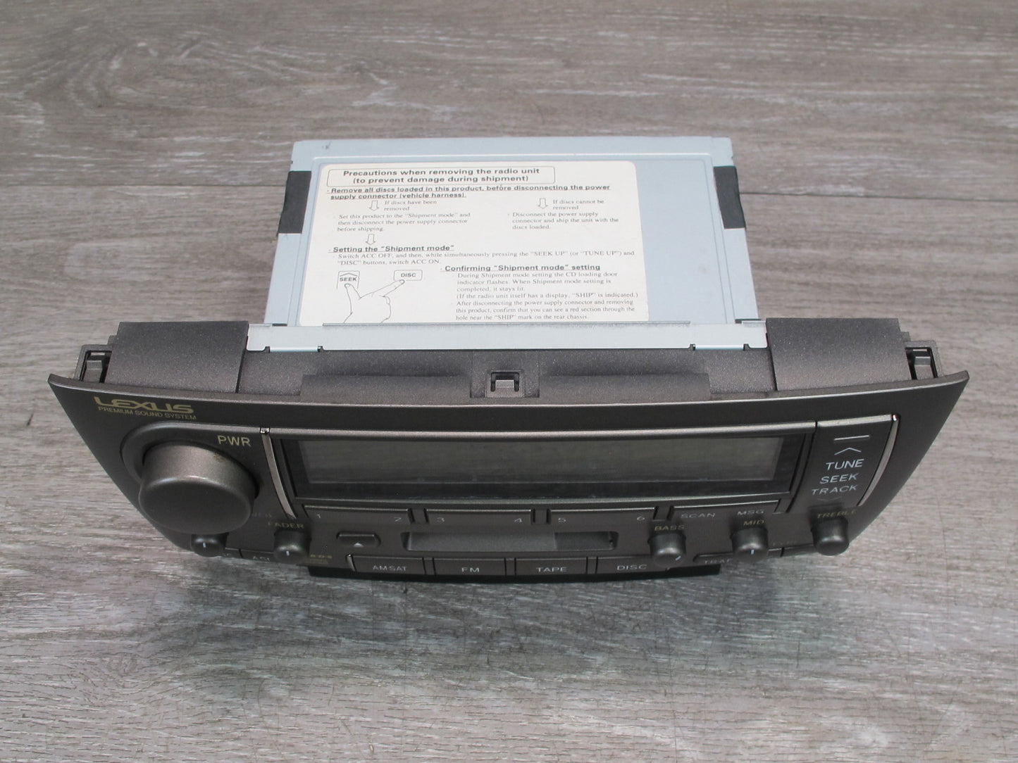 04-06 Lexus UCF30L LS430 Radio CD Cassette Player Receiver Head Unit OEM