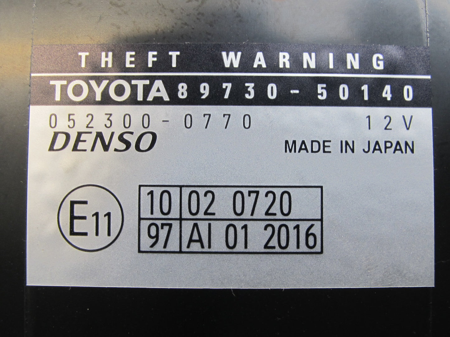 01-06 Lexus UCF30L LS430 Theft Warning Alarm Control Module 89730-50140 OEM