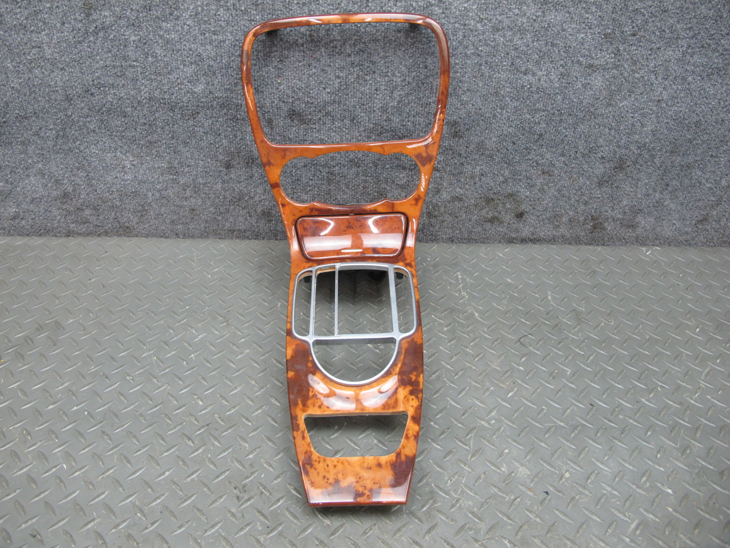 03-05 Mercedes R230 Dash Center Console Door Wood Trim Bezel Panel Set OEM