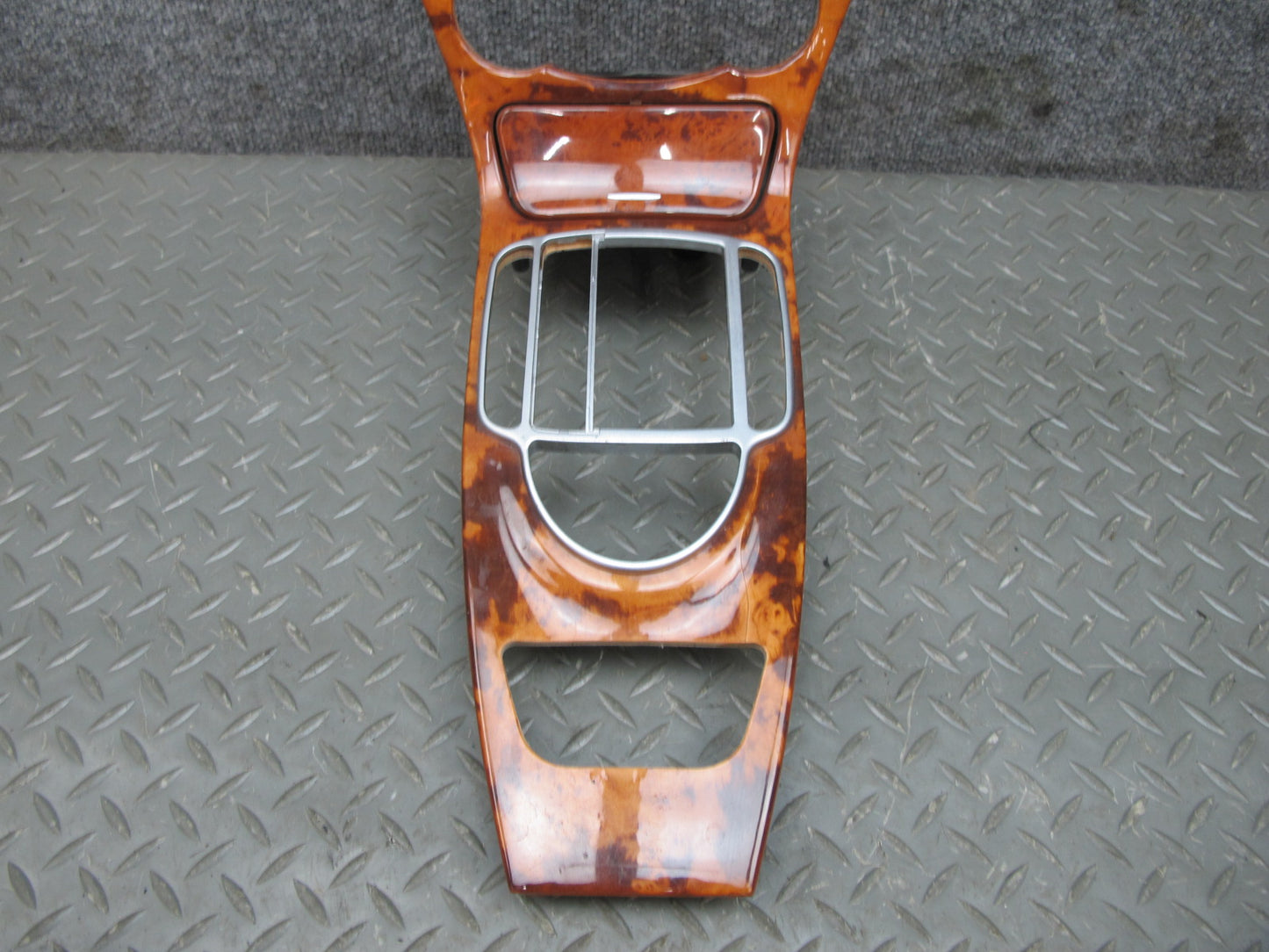 03-05 Mercedes R230 Dash Center Console Door Wood Trim Bezel Panel Set OEM