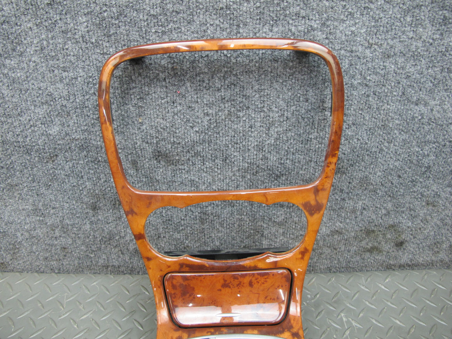 03-05 Mercedes R230 Dash Center Console Door Wood Trim Bezel Panel Set OEM