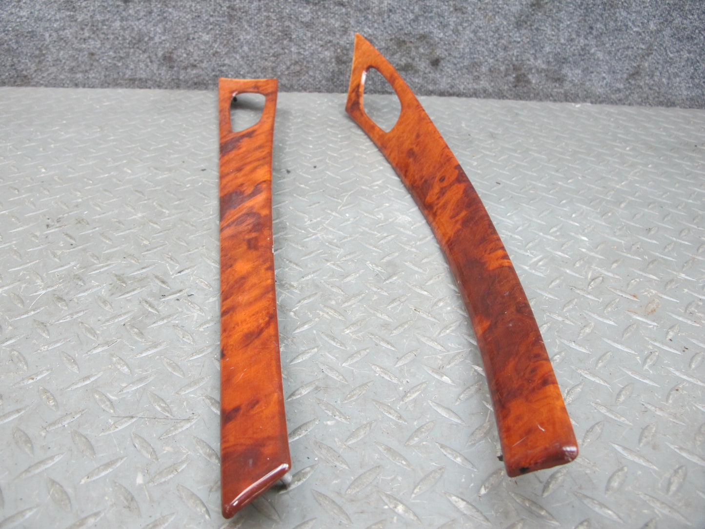 03-05 Mercedes R230 Dash Center Console Door Wood Trim Bezel Panel Set OEM