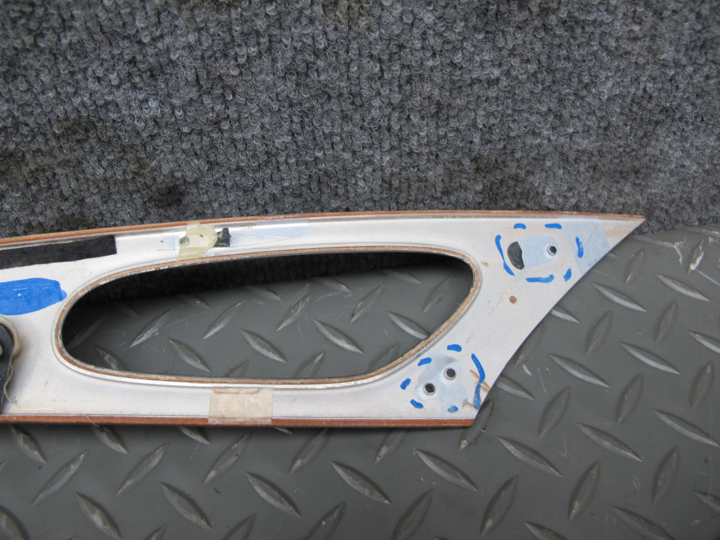 03-05 Mercedes R230 Dash Center Console Door Wood Trim Bezel Panel Set OEM