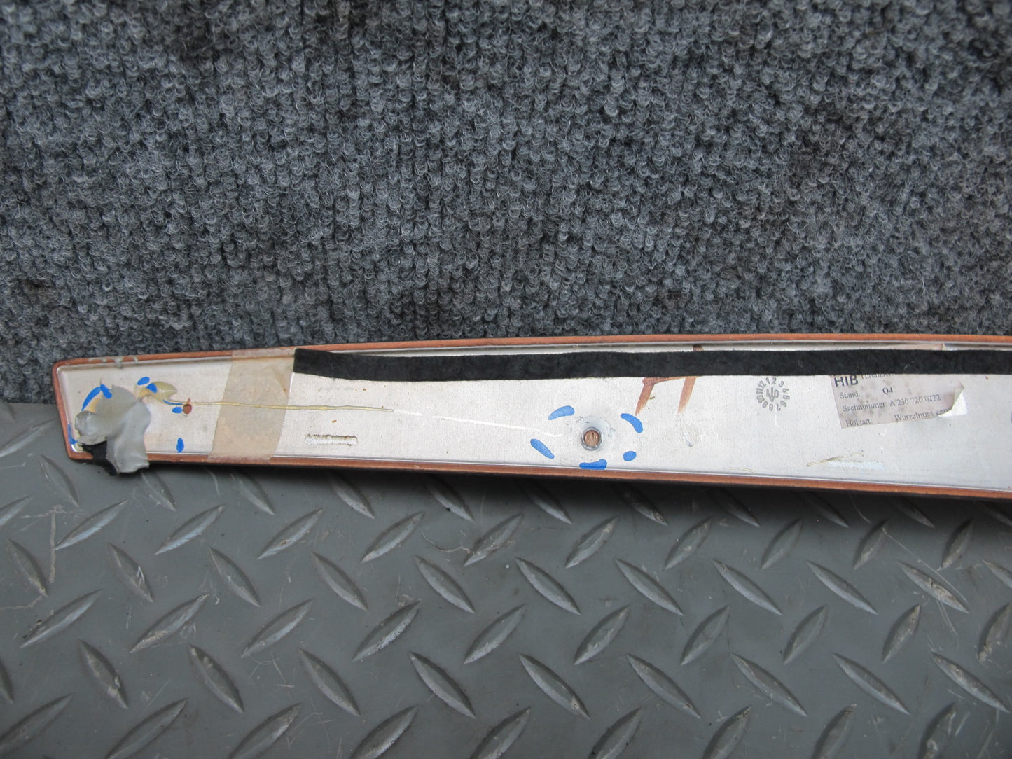 03-05 Mercedes R230 Dash Center Console Door Wood Trim Bezel Panel Set OEM
