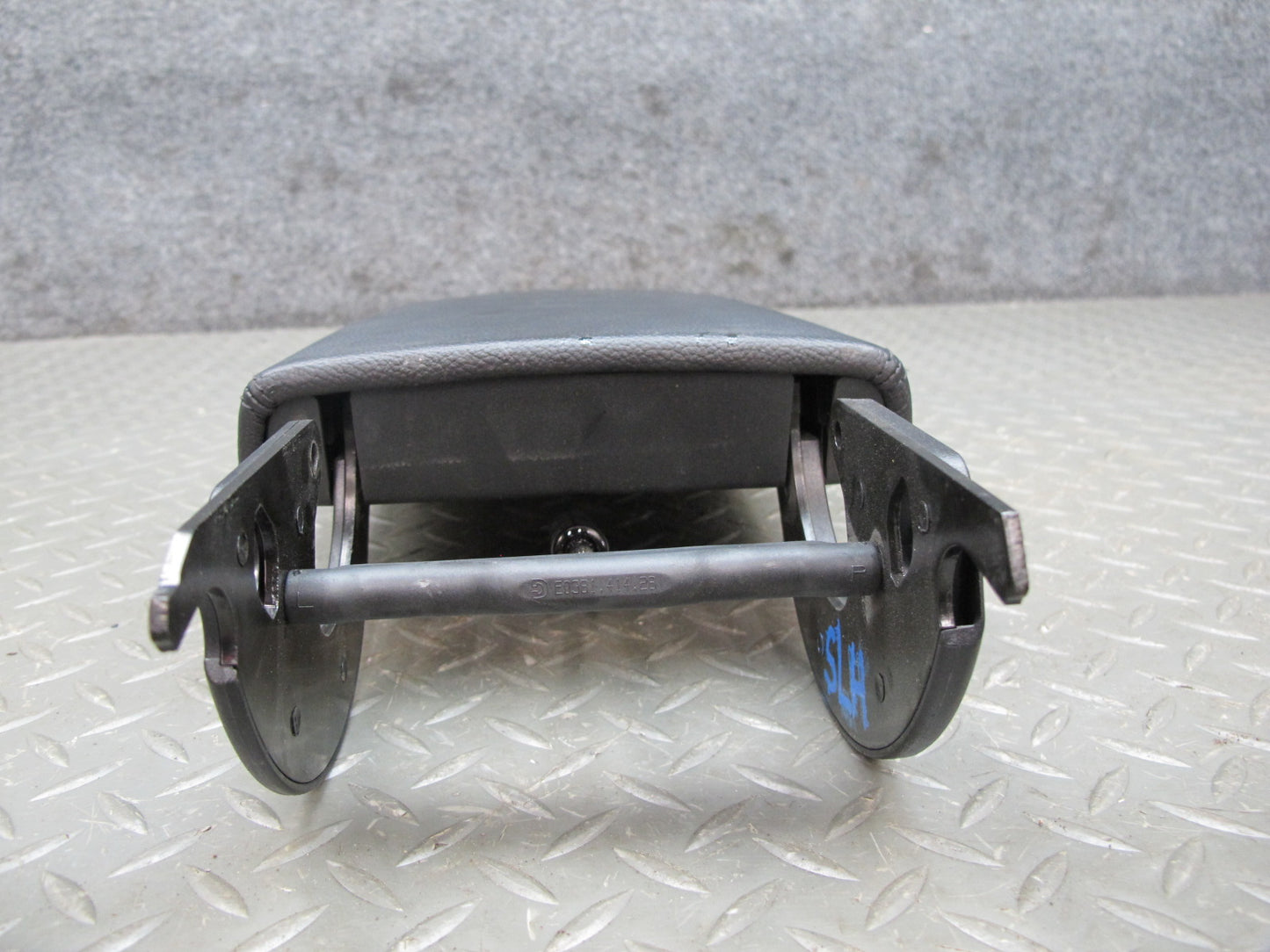 03-06 Mercedes R230 Center Console Leather Armrest Lid Cover w Support OEM