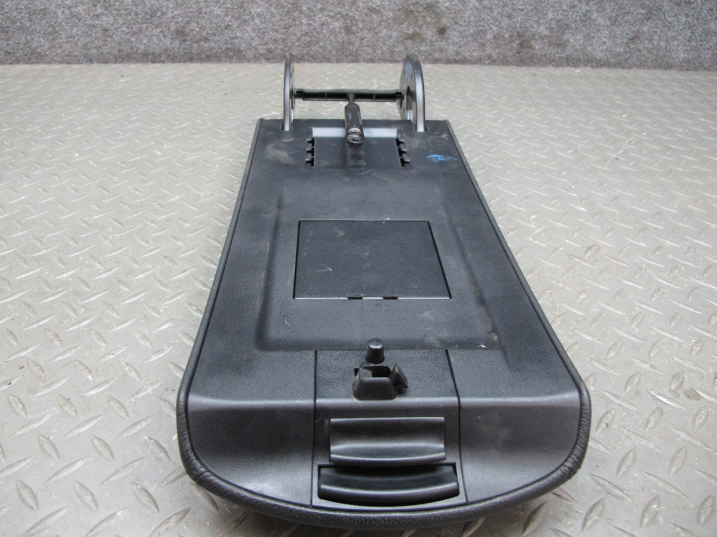 03-06 Mercedes R230 Center Console Leather Armrest Lid Cover w Support OEM