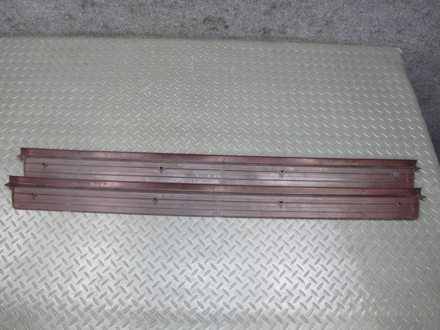86-88 Toyota Supra MA71 Set of 2 Left & Right Door Scuff Sill Trim Plate OEM
