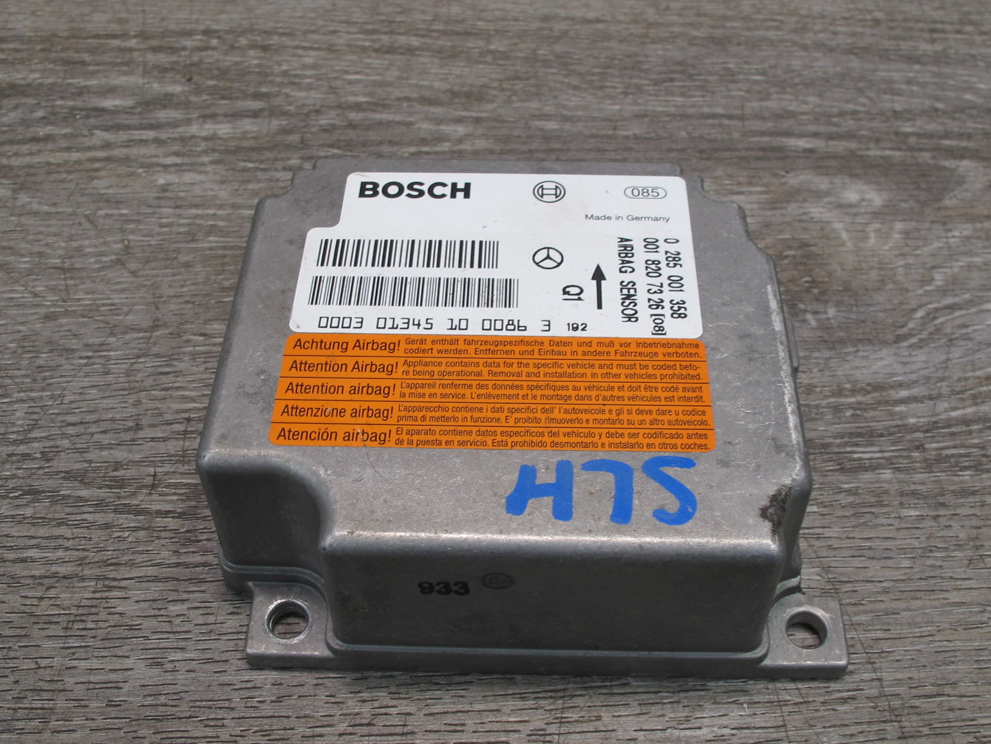 03-06 MERCEDES R230 SL500 SRS AIRBAG CONTROL MODULE UNIT 0018207326 OEM