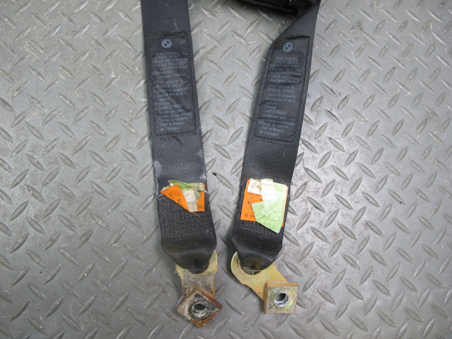 94-99 BMW E36 CONVERTIBLE FRONT & REAR LEFT RIGHT SIDE SEATBELT RETRACTOR W/ GUIDE SET OEM