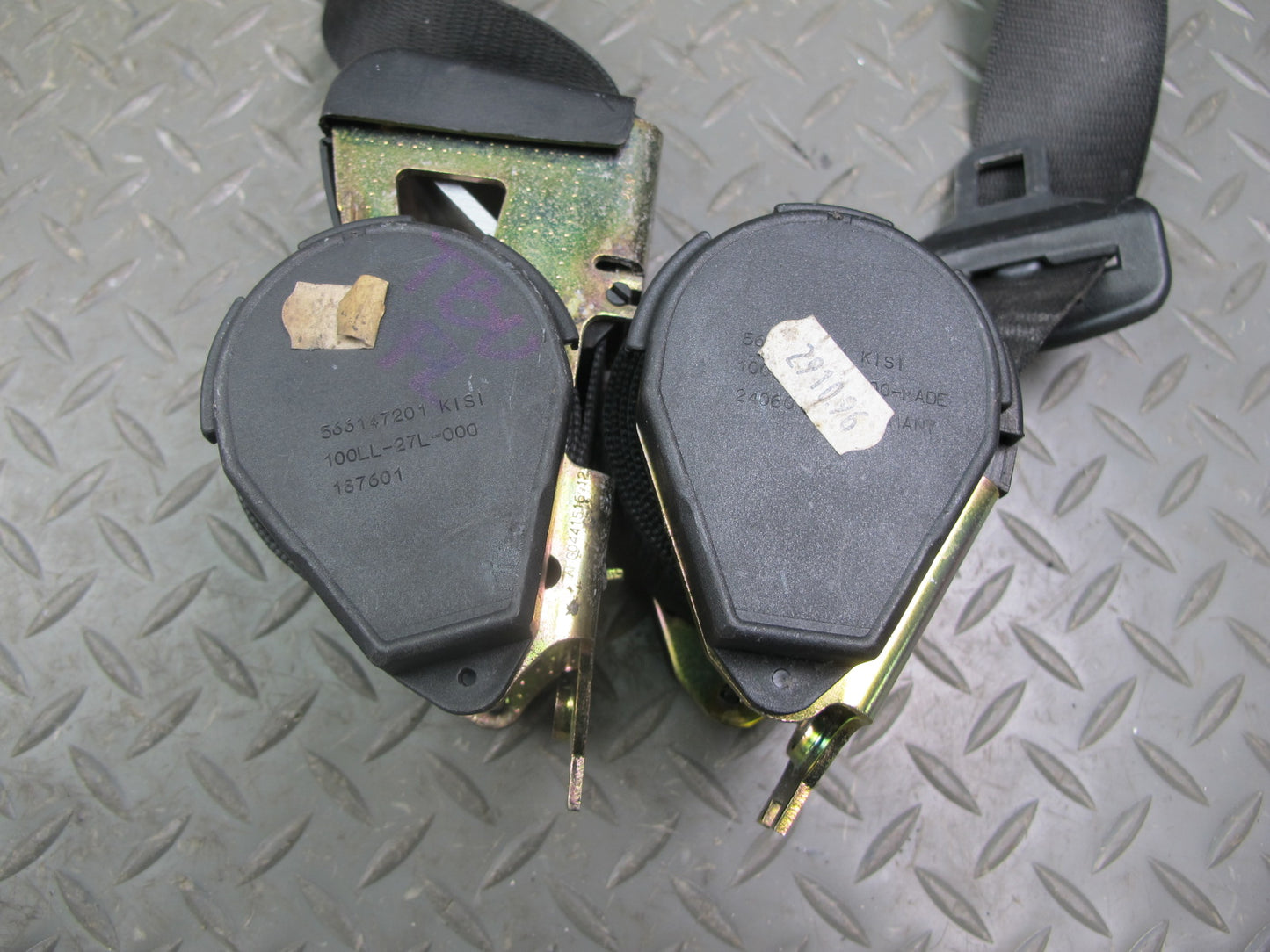 94-99 BMW E36 CONVERTIBLE FRONT & REAR LEFT RIGHT SIDE SEATBELT RETRACTOR W/ GUIDE SET OEM