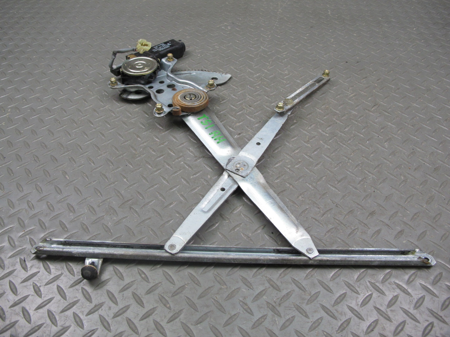 86-92 Toyota Supra MA71 Right Door Window Regulator w Motor OEM