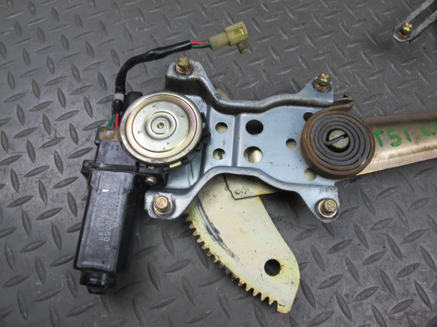 86-92 Toyota Supra MA71 Left Door Window Regulator w Motor OEM