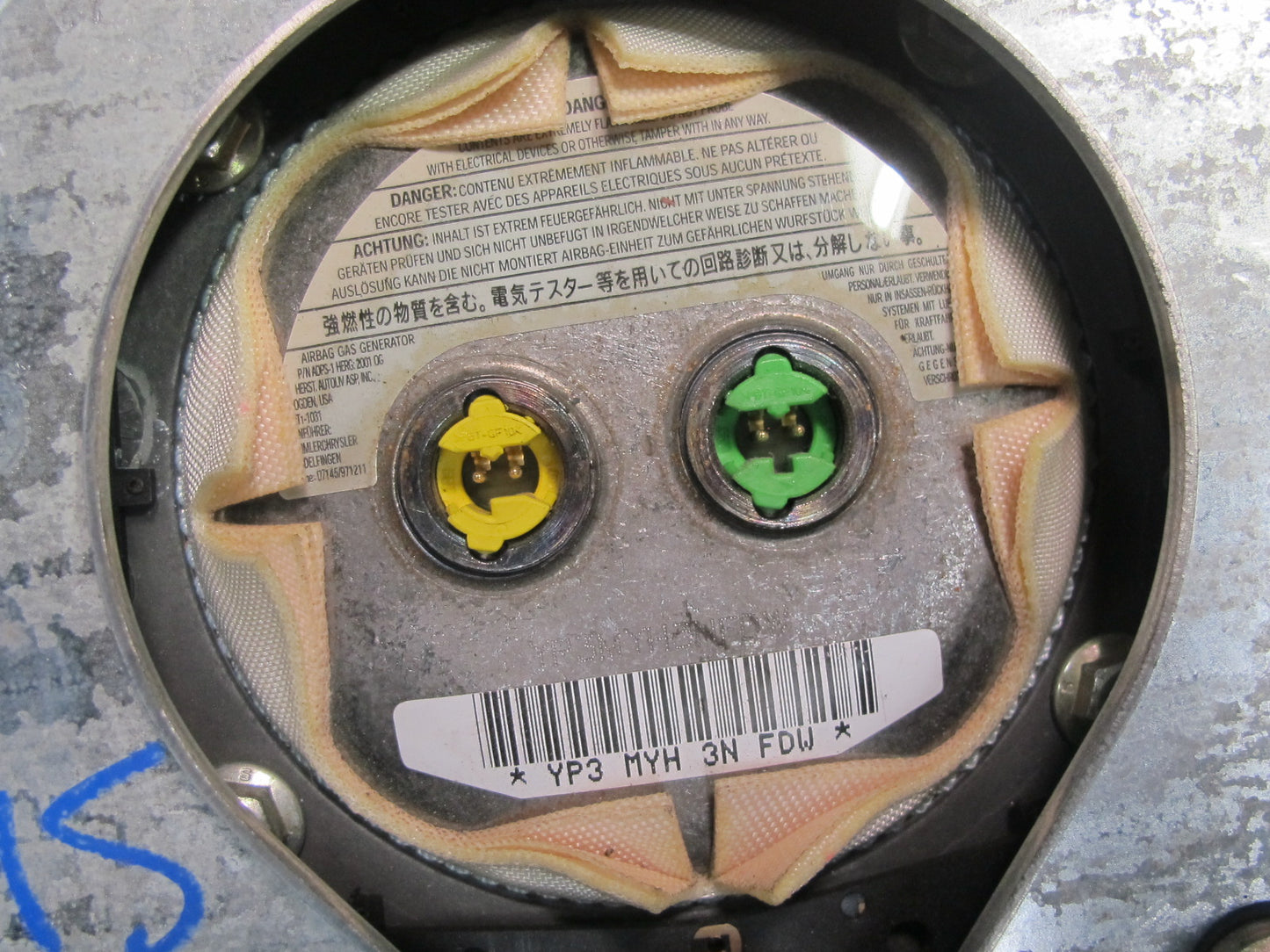 03-08 MERCEDES R230 SL500 SL600 FRONT LEFT DRIVER SIDE STEERING WHEEL SRS AIRBAG OEM