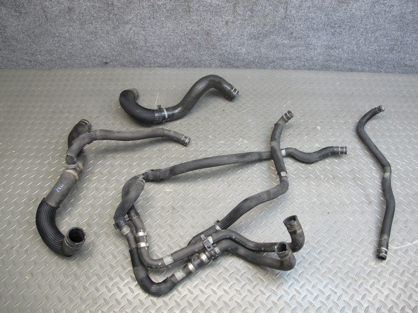 14-17 Maserati Ghibli M157 SQ4 Set of 4 Engine Cooling Coolant Hose Pipe OEM
