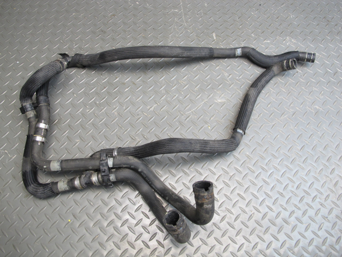 14-17 Maserati Ghibli M157 SQ4 Set of 4 Engine Cooling Coolant Hose Pipe OEM