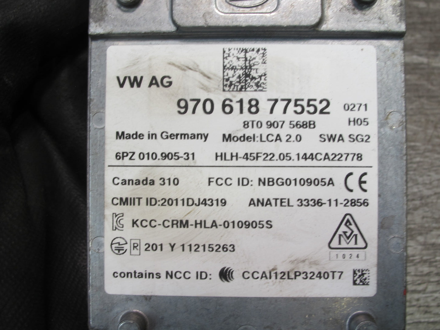 2014-2016 Porsche Panamera 970 Right Side Lane Assist Blind Spot Control Module