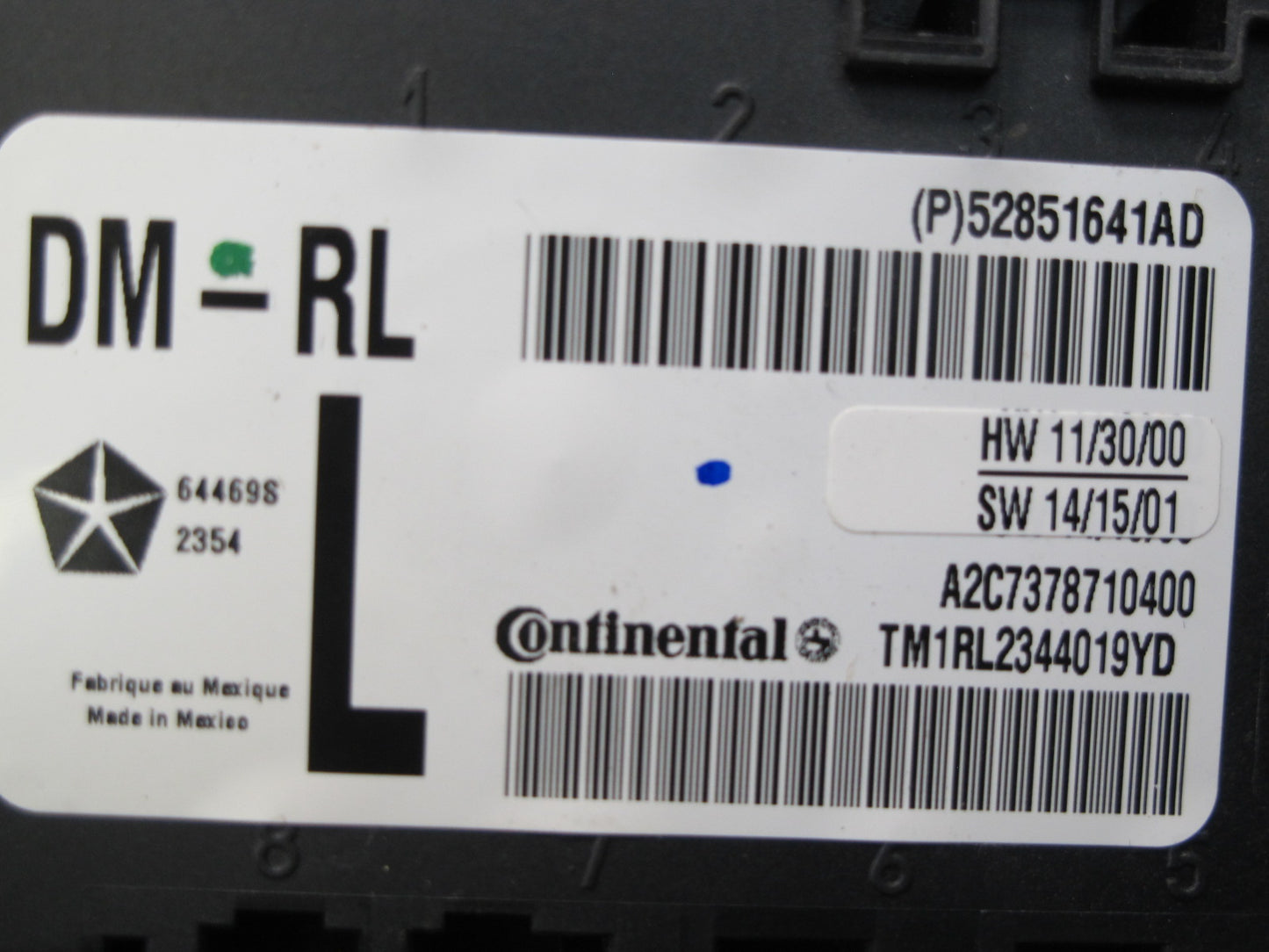 14-19 Maserati Ghibli M157 Rear Right Door Control Module 52851641AD OEM