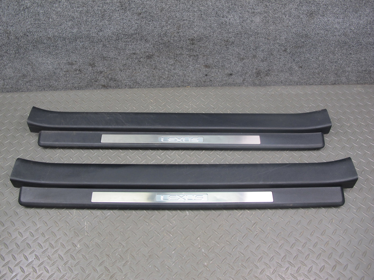 10-15 Lexus IS250 Convertible Left & Right Door Sill Scuff Plate Trim Set OEM