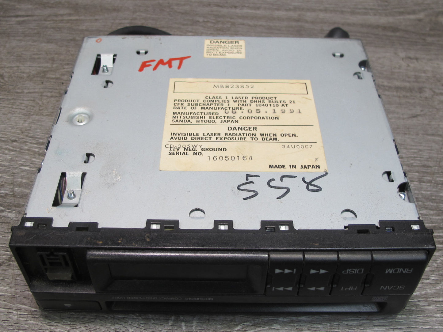 1992 Dodge Stealth 3000GT 1-DIN Compact Disc CD Player MB823852 OEM