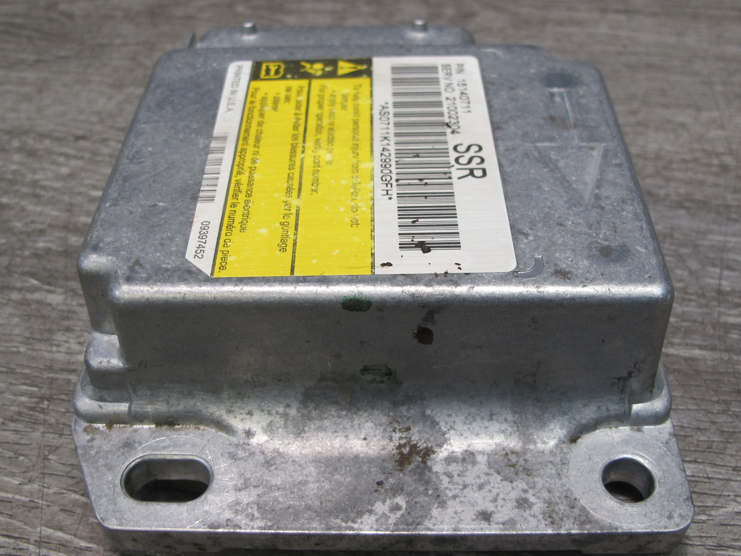 03-06 CHEVROLET SSR AIRBAG SRS CONTROL MODULE UNIT 15140711 OEM