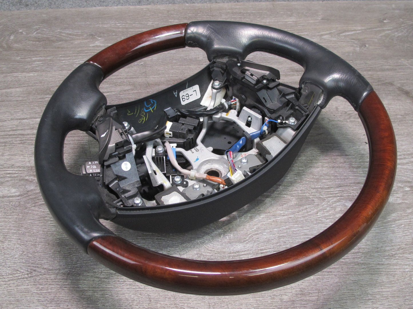 07-09 Lexus UVF46 LS600h LS460 Heated Leather Wood Steering w Controls OEM