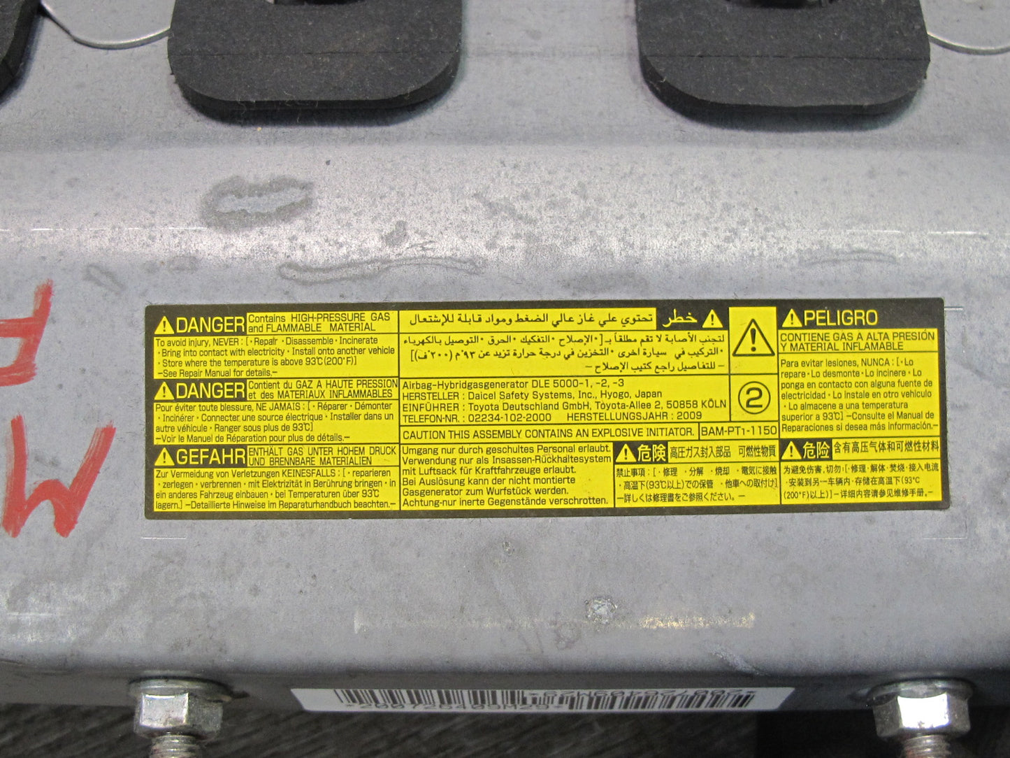 10-15 LEXUS IS250 IS350 CONVERTIBLE FRONT RIGHT PASS SIDE UNDER DASH KNEE SRS AIRBAG OEM