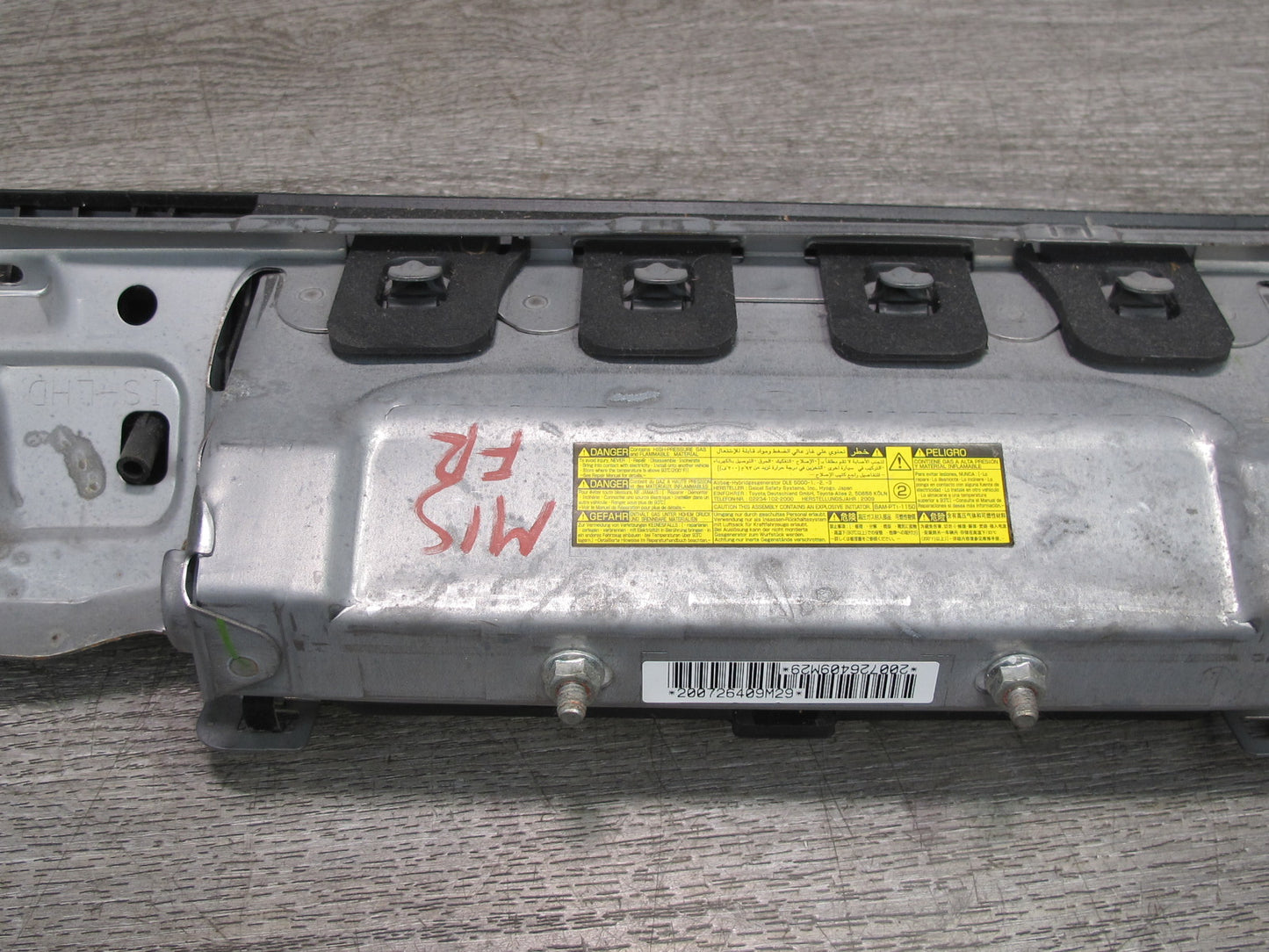 10-15 LEXUS IS250 IS350 CONVERTIBLE FRONT RIGHT PASS SIDE UNDER DASH KNEE SRS AIRBAG OEM