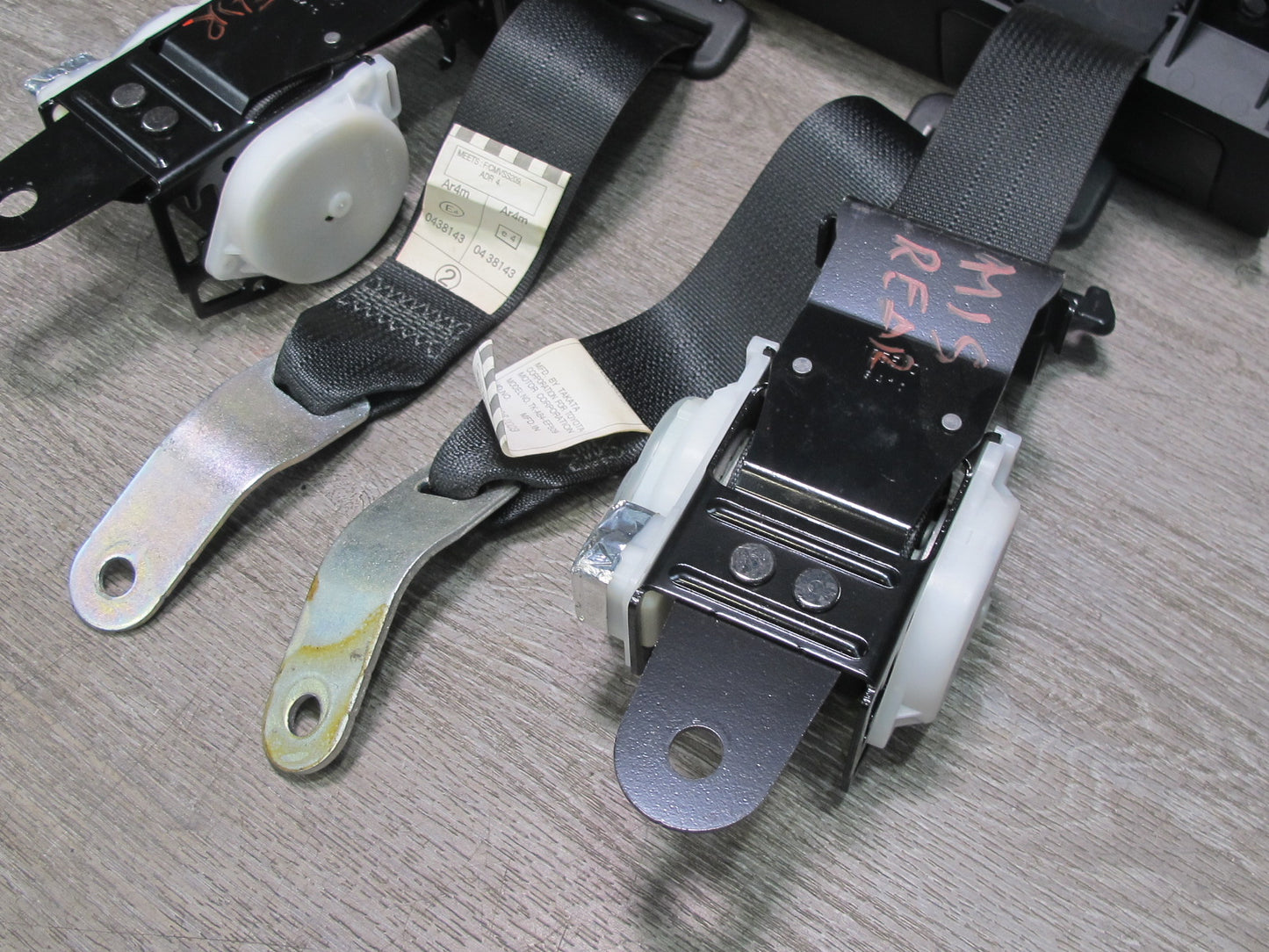 10-15 LEXUS IS250 IS350 CONVERTIBLE REAR RIGHT & LEFT SIDE SEATBELT RETRACTOR SET OEM