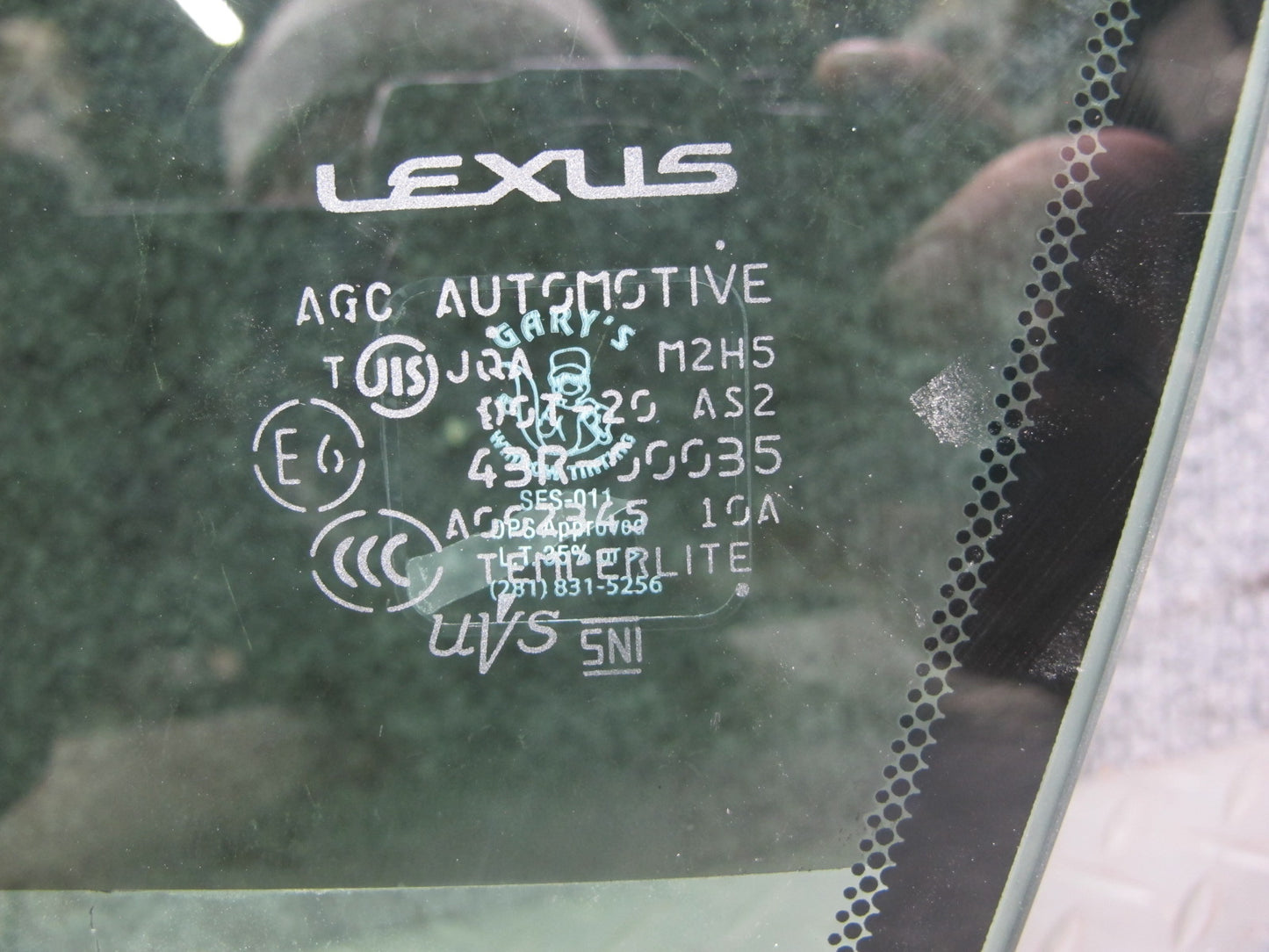 10-12 Lexus IS350 IS250 Convertible Front Left Door Glass Window OEM