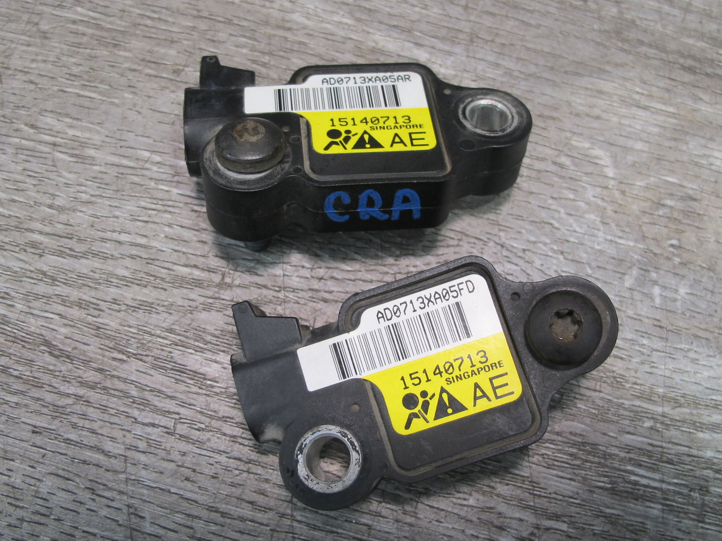 03-06 CHEVROLET SSR SAFETY CRASH IMPACT SRS AIRBAG SENSOR 2PCS 15140713 OEM