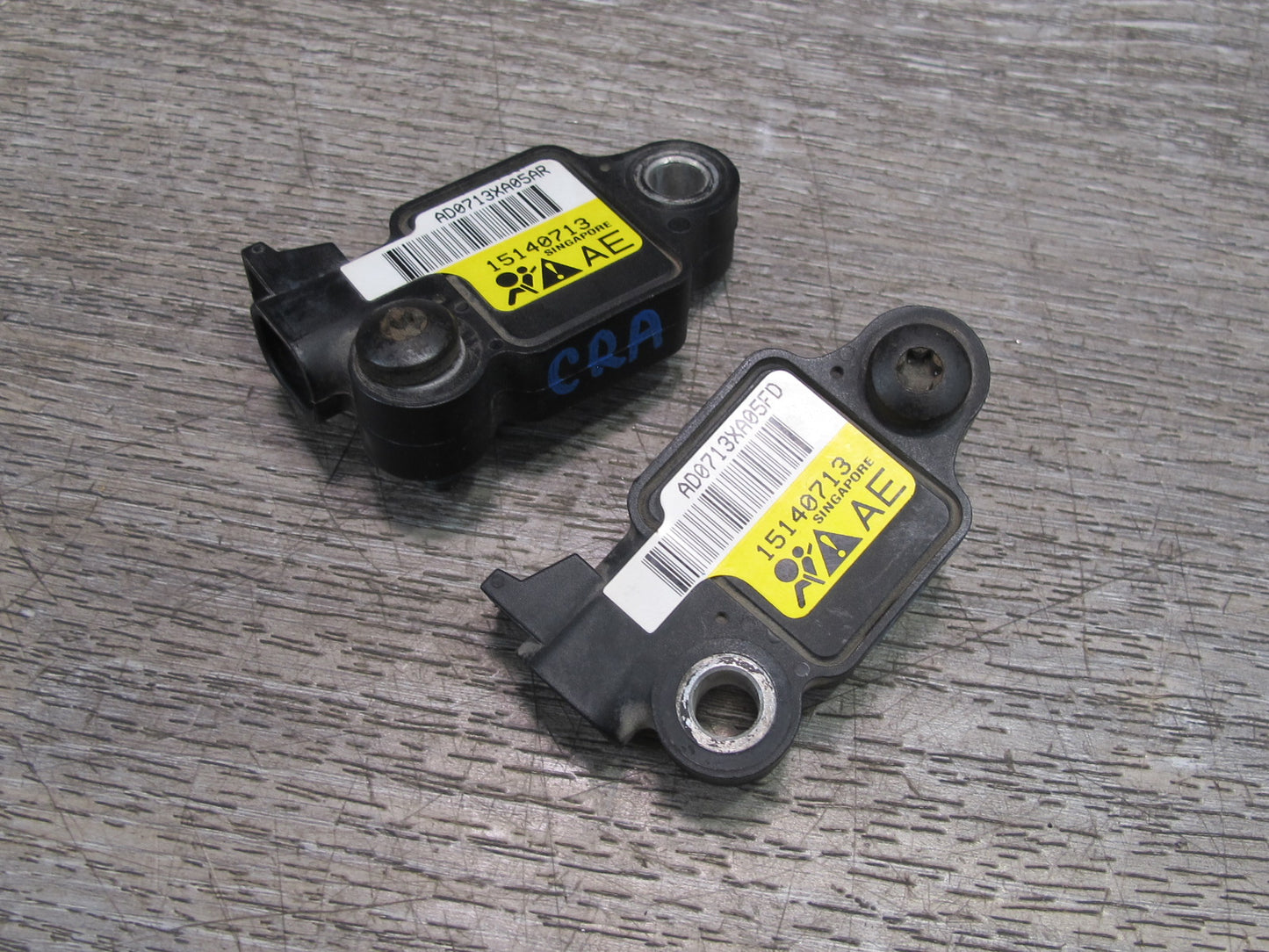 03-06 CHEVROLET SSR SAFETY CRASH IMPACT SRS AIRBAG SENSOR 2PCS 15140713 OEM