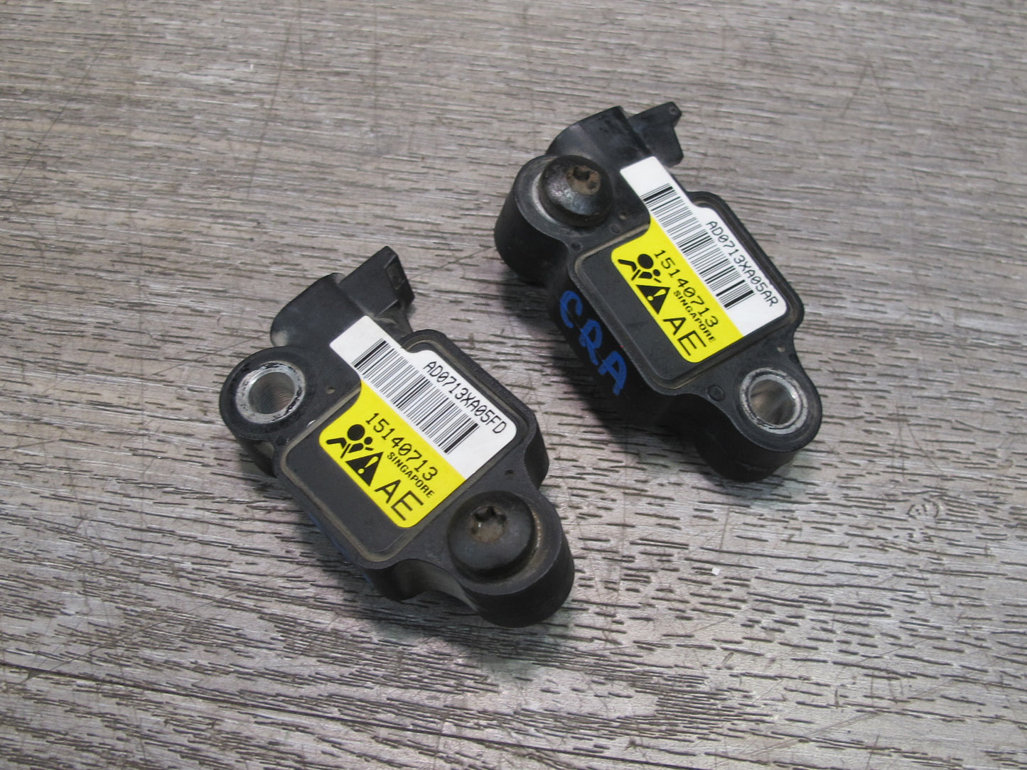 03-06 CHEVROLET SSR SAFETY CRASH IMPACT SRS AIRBAG SENSOR 2PCS 15140713 OEM