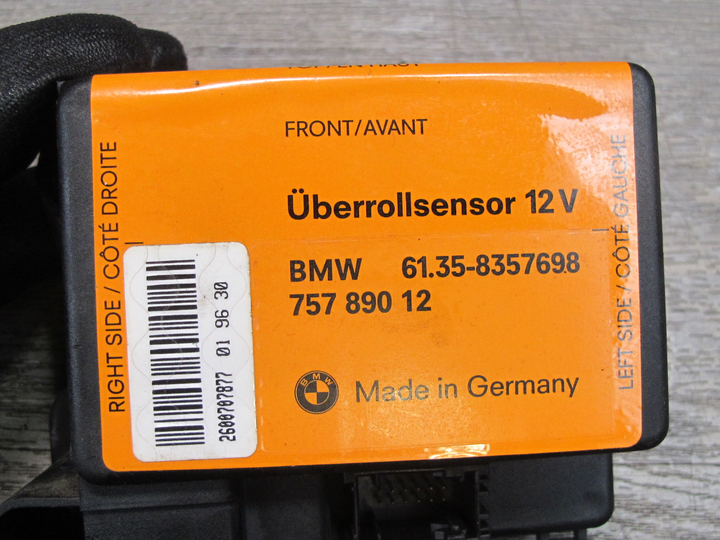 96-99 BMW E36 Convertible Rollover Sensor 8357698 OEM