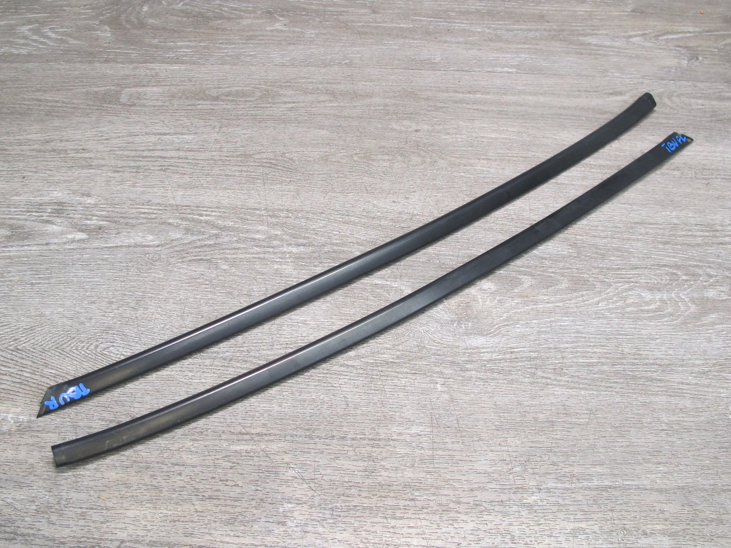 96-99 BMW E36 Convertible Set of 2 Front Windshield Molding Trim Strip OEM