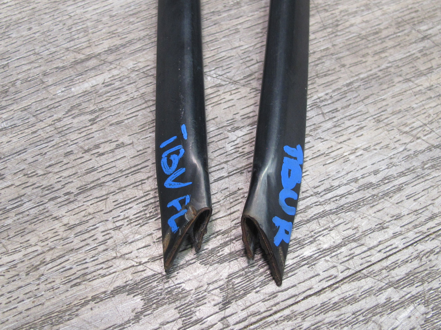 96-99 BMW E36 Convertible Set of 2 Front Windshield Molding Trim Strip OEM