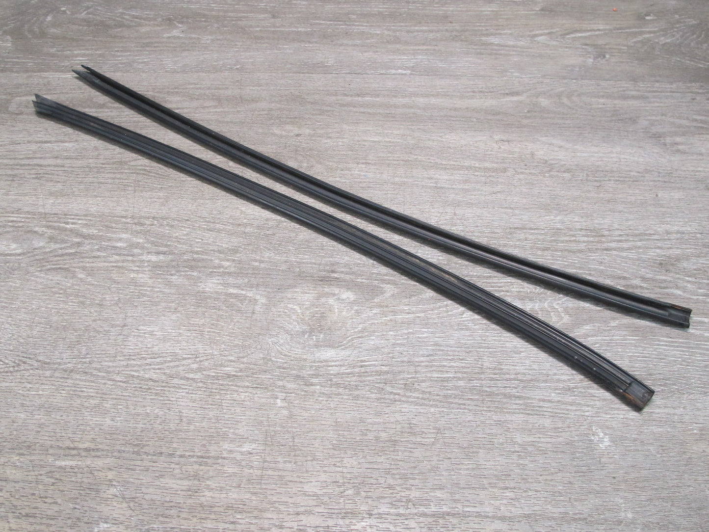 96-99 BMW E36 Convertible Set of 2 Front Windshield Molding Trim Strip OEM