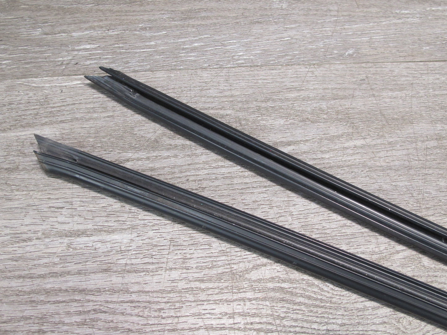 96-99 BMW E36 Convertible Set of 2 Front Windshield Molding Trim Strip OEM